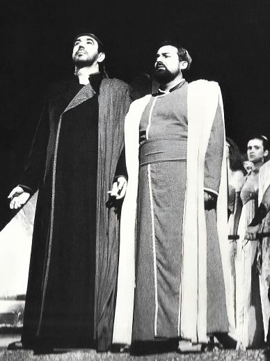 Neven Belamarić (Mojsije), Ante Ivić (Elisero), Gioachino Rossini <em>Mojsije</em>, 39. Splitsko ljeto, Peristil, premijera 1992.