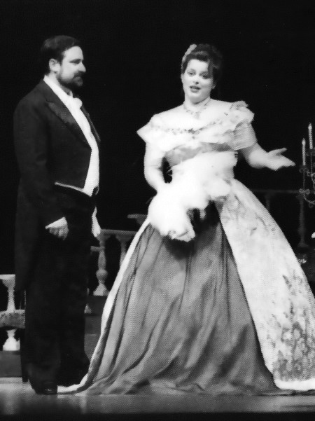 Ante Ivić (Alfredo) i Božena Svalina (Violetta Valery), Giuseppe Verdi <em>Traviata</em>, HNK Split 1989.