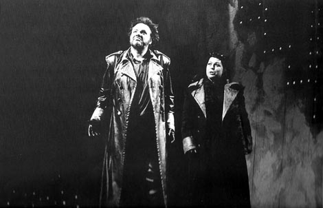Nicolas Christou (Wotan) i Blaženka Milić (Brünnhilda) – Richard Wagner, Walküra, HNK u Zagrebu, premijera 23. ožujka 1987.