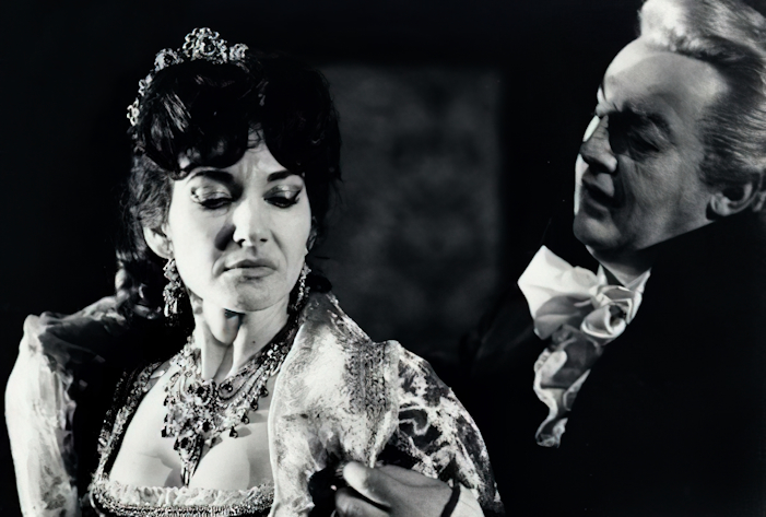 Maria Callas (Floria Tosca) i Tito Gobbi (Scarpia), Giacomo Puccini, <em>Tosca</em>, Scala, 1953. 