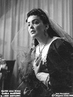 Dragica Martinis (Donna Anna) – Wolfgang Amadeus Mozart, Don Giovanni, Teatro alla Scala, Milano, 1953.
