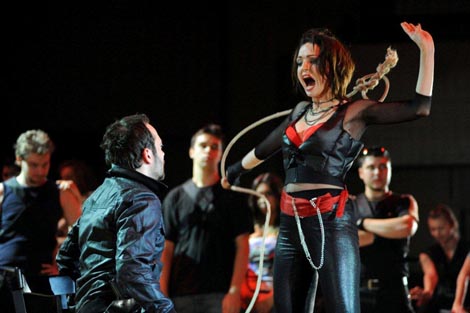 Ivana Srbljan (Carmen) i Aljaž Farasin (Don Jose); Zagrebačke Akademije, Georges Bizet, Carmen, dir. Mladen Tarbuk, red. Krešimir Dolenčić, foto: Nikola Serventić