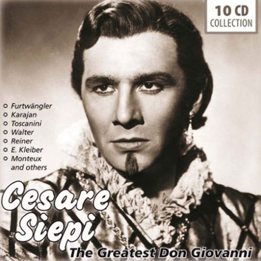 Desetodijelna CD-kolekcija snimaka Cesarea Siepija kao Don Giovannija - <em>The Greatest Don Giovanni</em> izdana u Hamburgu 2014.