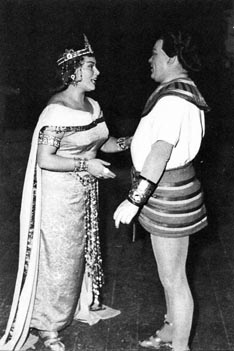 BIserka Cvejić (Amneris) i Attilio Planinšek (Radames)