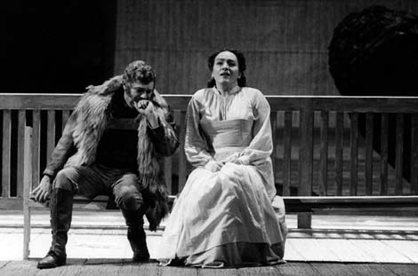 Kenneth Riegel (Erik) i Dunja Vejzović (Senta) – Richard Wagner, Ukleti Holandez, Théâtre de la Monnaie, Bruxelles, premijera 1984.