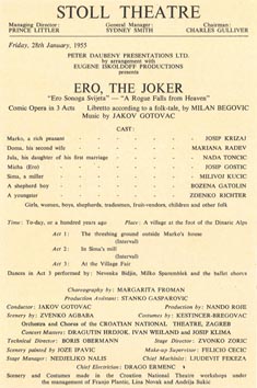 Gostovanje ansambla Opere HNK-a iz Zagreba u Stolltheatreu u Londonu, 1955.