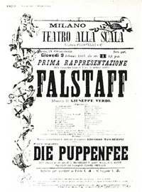 Plakat praizvedbe Falstaffa