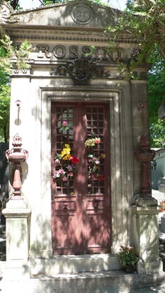 Posljednje počivalište Gioachina Rossinija od 1868. do 1887. na groblju Cimetière du Père-Lachaise u Parizu (danas prazna grobnica), foto: wikipedia