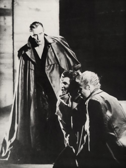 Rüdiger Wohlers (Idomeneo), Zrinko Sočo (Idamante) i Raili Viljakain (Ilija), Wolfgang Amadeus Mozart <em>Idomeneo</em>, Stuttgart, premijera 1984.