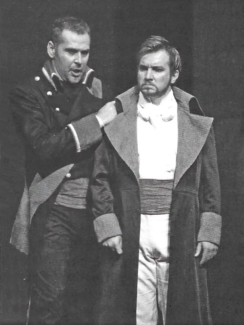 Ivica Čikeš (Gremin) i Alen Ruško (Evgenij Onjegin), Petar Iljič Čajkovski <em>Evgenij Onjegin</em>, HNK Split, 2005.