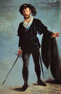 Jean-Baptiste Faure kao Hamlet, ulje na platnu, Édouard Manet, 1877., Museum Folkwang, Essen, Njemačka
