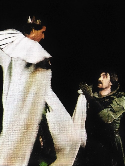 Josip Lešaja (Richard) i Marijan Jurišić (Buckingham), Igor Kuljerić <em>Richard III</em>, HNK u Zagrebu, praizvedba 16. travnja 1987.