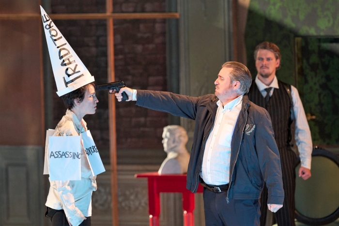 Kate Lindsey (Sesto), Matthew Polenzani (Tito), Peter Kellner (Publio), © Wiener Staatsoper / Michael Pöhn