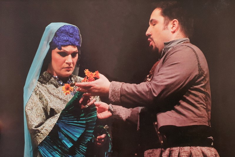 Terezija Kusanović (Melka) i Ljubomir Puškarić (pjesnik Frane), Josip Hatze, <em>Adel i Mara</em>, HNK Split, premijera 2011. 