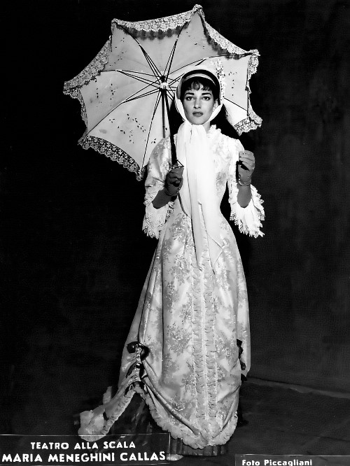 Maria Callas kao Violetta na premijeri u Scali 1955.