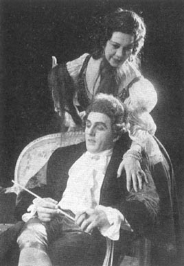 Noni Žunec (Tom Rakewell) i Marijana Radev (Bradata Turkinja) – Igor Stravinski, Život razvratnika, HNK u Zagrebu, 1954.