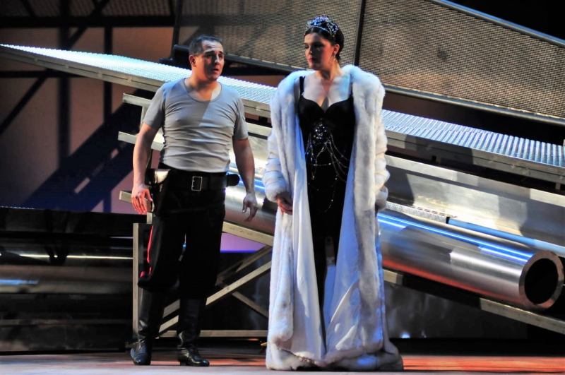 Siniša Hapač (Mazepa) i Adela Golac Rilović (Marija), Petar Iljič Čajkovski <em>Mazepa</em>, HNK u Zagrebu, 2010.