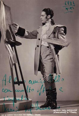 Giacomo Puccini: Tosca – Cavaradossi, Palermo 1942.