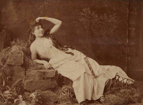 Milka Trnina kao Brünnhilda u Siegfriedu, Bremen, 1887.