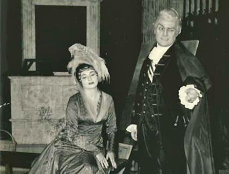 Mirka Klarić (Tosca) i Tito Gobbi (Scarpia), Giacomo Puccini, Tosca, Hrvatsko narodno kazalište u Zagrebu, 19. rujna 1959.