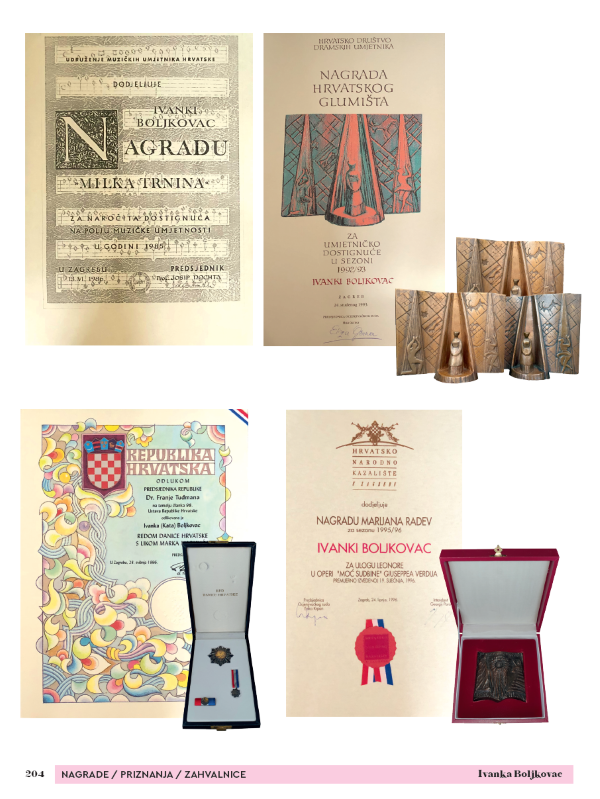 Izvadak iz poglavlja Nagrade / priznanja / zahvalnice