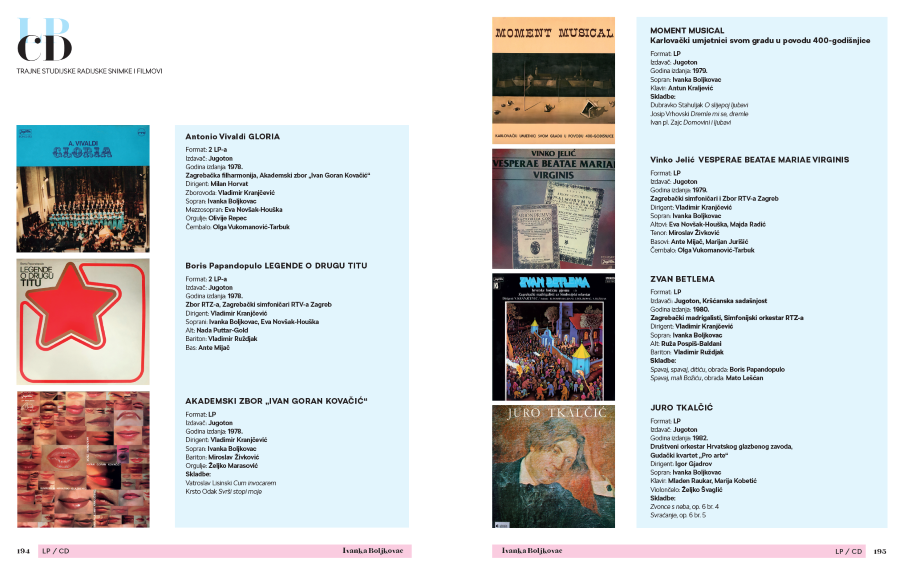 Izvadak iz poglavlja LP CD Trajne studijske radijske snimke i filmovi