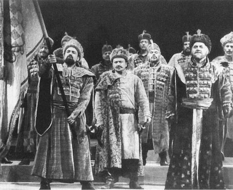 Ante Ivić (Juranić), Ratomir Kliškić (Zrinjski) i Zbor Opere; Hrvatsko narodno kazalište Split: Ivan pl. Zajc, Nikola Ćubić Zrinjski, dir. Loris Voltolini, red. Petar Selem, Tvrđava Gripe, 1991.