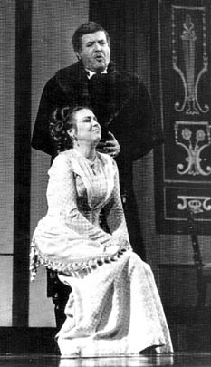 Vladimir Ruždjak (Germont) i Nada Siriščević (Violetta) – Giuseppe Verdi, Traviata, HNK u Zagrebu, 1971.