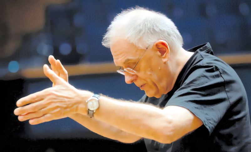 Nikša Bareza na pokusu u Chemitzu u vrijeme kada je ondje bio glavni glazbeni ravnatelj