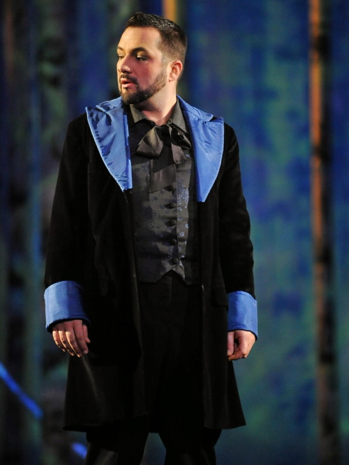 Ljubomir Puškarić kao Onjegin, Petar Iljič Čajkovski <em>Evgenij Onjegin</em>, HNK u Zagrebu, premijera, studeni 2014.