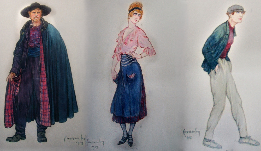 Skice kostima za Puccinijevu operu <em>Plašt</em>