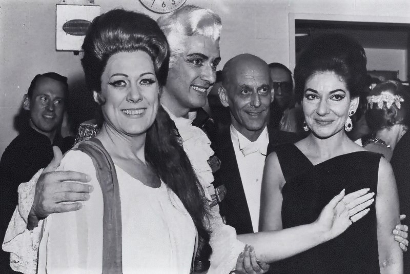 Renata Tebaldi, Franco Corelli, Sir Rudolf Bing i Maria Callas