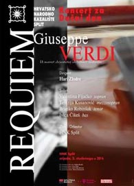 plakat za izvedbu Requiema GIuseppea VErdija u Splitu 2011.