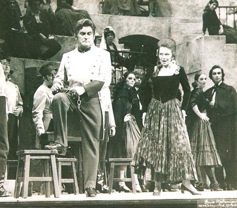 Jon VIckers (Don José) i Ruža Baldani (Carmen), Metropolitan Opera New York, 1971.