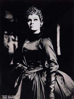 Ruža Baldani kao Fricka u Walküri, Teatro ala Scala, Milano, 1973./74