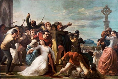 Sicilijanska večernja, slika nastala vjerojatno prema posljednjem činu opere, foto: wikipedia