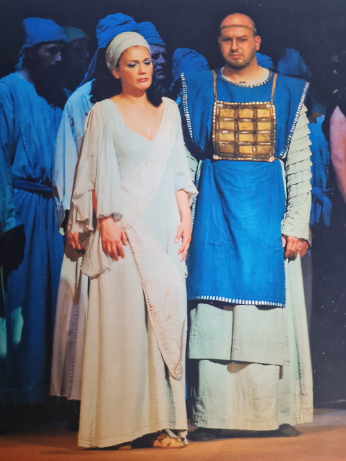 Sofia Ameli Gojić (Fenena), Luciano Batinić (Zaccarija), Giuseppe Verdi, <em>Nabucco</em>, HNK u Zagrebu, 2002.