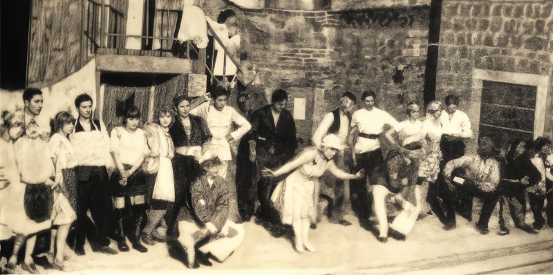 Prizor s praizvedbe <em>Splitskog akvarela</em> u Splitu 5. ožujka 1928.