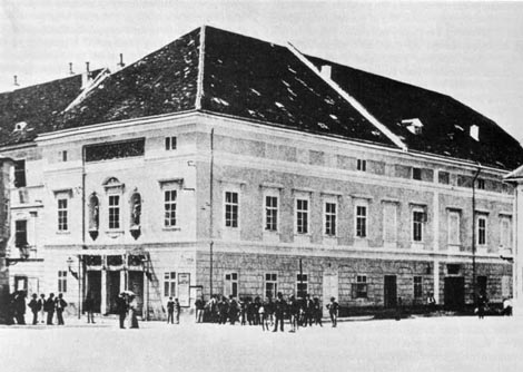 Zgrada Stankovićeva kazališta u kojoj su se predstave održavale od 1834. do 1894.