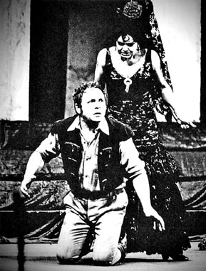 Stojan Stojanov (Don José) i Ruža Pospiš-Baldani (Carmen) – Georges Bizet, Carmen, HNK u Zagrebu, 1972.