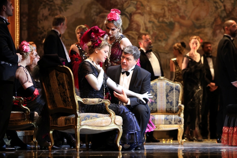 Darija Auguštan (Violetta) i Siniša Štork (Doktor Grenvil), G. Verdi, <em>Traviata</em>, lipanj 2025.