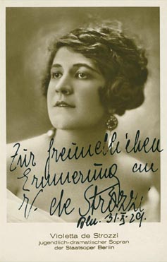 Violetta de Strozzi, Berlin, 1929.
