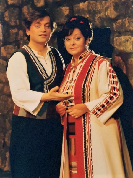 Vitomir Marof (Ivo) i Nevenka Pertković-Sobjeslavski  (Petrica), Jakov Gotovac, <em>Đerdan</em>, Zagrebačko gradsko kazalište Komedija, 1992.