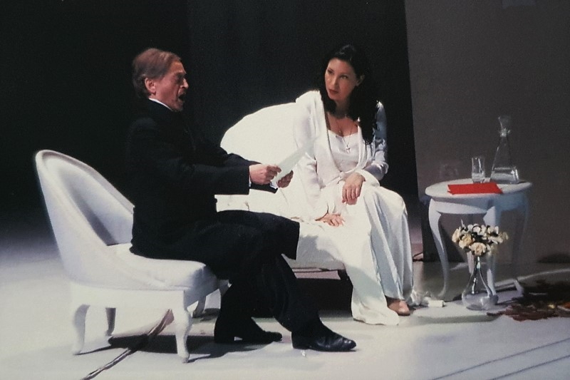 Vitomir Marof (Germont) i Kristiane Kaiser (Violetta), Giuseppe Verdi, <em>Traviata</em>, Volksoper (Narodna opera) u Beču, premijera 2004.