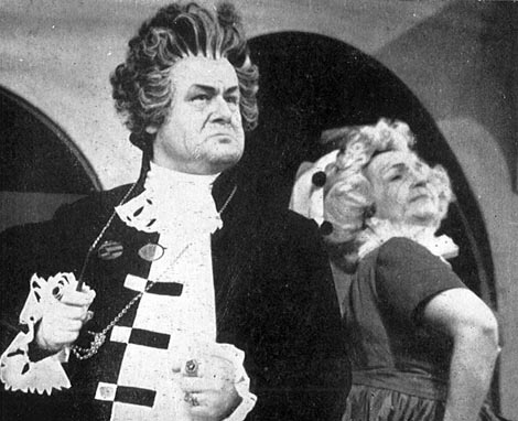 Franjo Paulik (Don Jerom) i Vjekica Marušić (Dadilja) - Sergej Prokofjev, Vjenčanje u samostanu, HNK u Zagrebu, premijera 16. ožujka 1959.