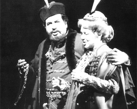 Vladimir Ruždjak (Obren) i Nada Ruždjak (Ljubica); Vatroslav Lisinski, Ljubav i zloba, HNK u Zagrebu, 1978.