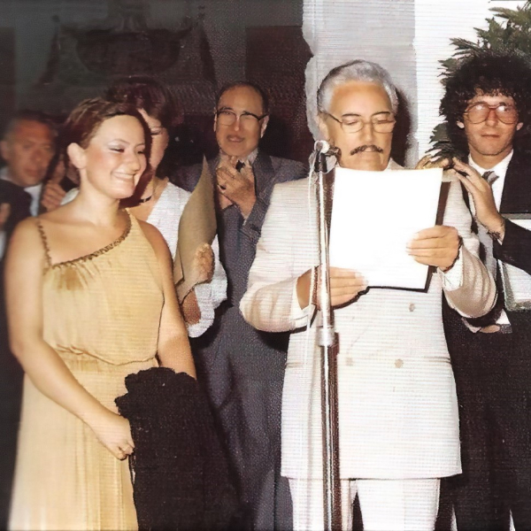 Vlatka Oršanić i Mario Del Monaco na natjecanju u Villi Manin 1979.
