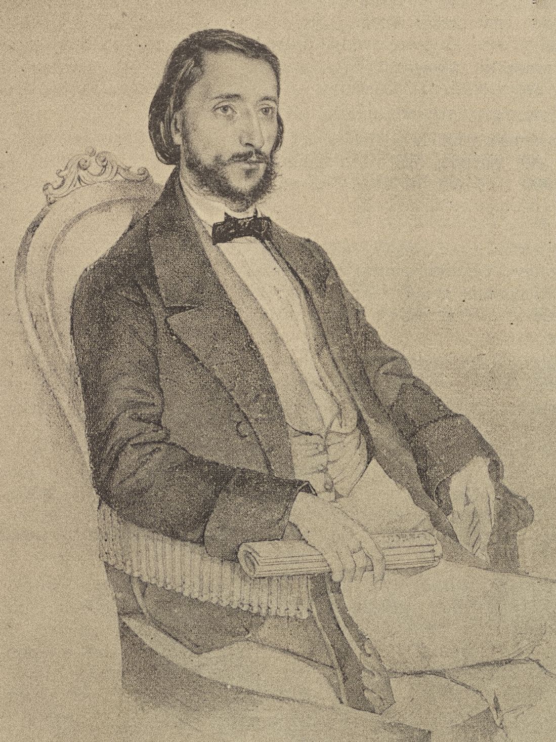 Ivan pl. Zajc, litografija Francesca Pauera nastala oko 1858. godine