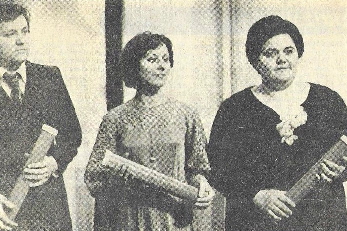 Dobitnici nagrade Darko Lukić 1978. Drago Rucner, viola, Karmen Rak-Pleternik, violina i Ivanka Boljkovac 