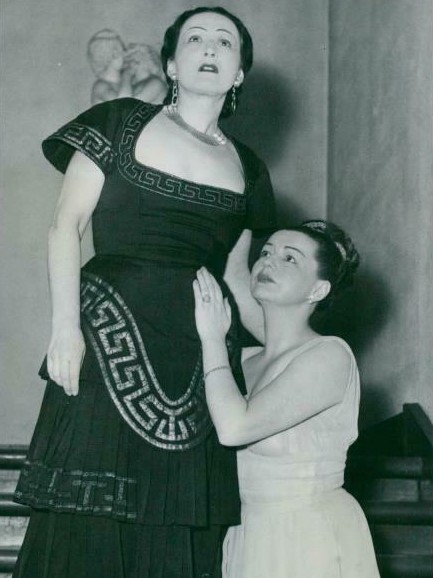 Gjurgja Halper-Leppée (Didona) i Dora Lindgren (Belinda), Henry Purcell, <em>Didona i Eneja</em>, Göteborg, 1952.